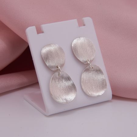 Ohrringe hängend Plättchen Silber